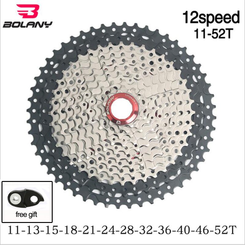 BOLANY Bicycle Cassette Wide Ratio 8/9/10/11/12SMTB Freewheel 32/36/40/42/46/50/52T Mountain Bike Sprocket for Shimano Sram