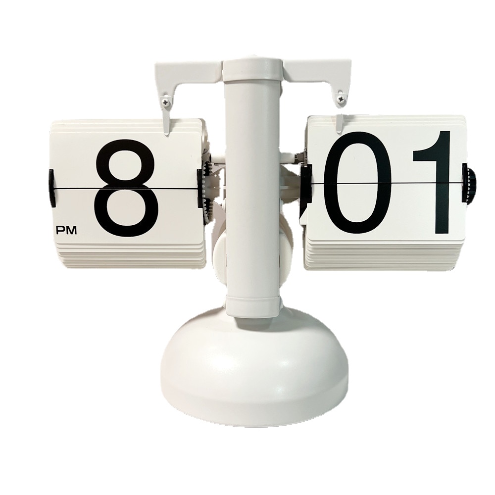 Digital Clock Home Decor Flip Digital Clock Small Scale Retro Table Clock Metal Flip Internal Gear Operated Quartz Despertador