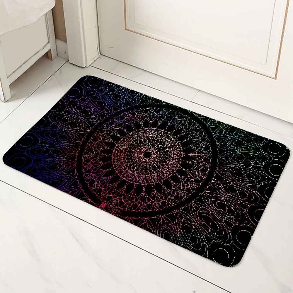 Mandala aufbringen Druck Tür Vorderseite matt Dekoration Heimat Badezimmer Bodenmatte: 45x70cm / verrotten