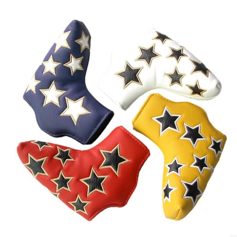 R6fe pu lederen golfijzeren headcover sterrenpatroon golfclub hoofdomslagbeschermer
