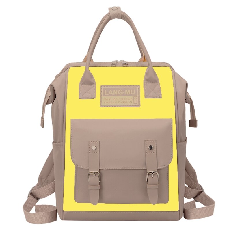 Shoulder Mommy Bag Multi-Functional Mother and Child Diaper Bag: Beige