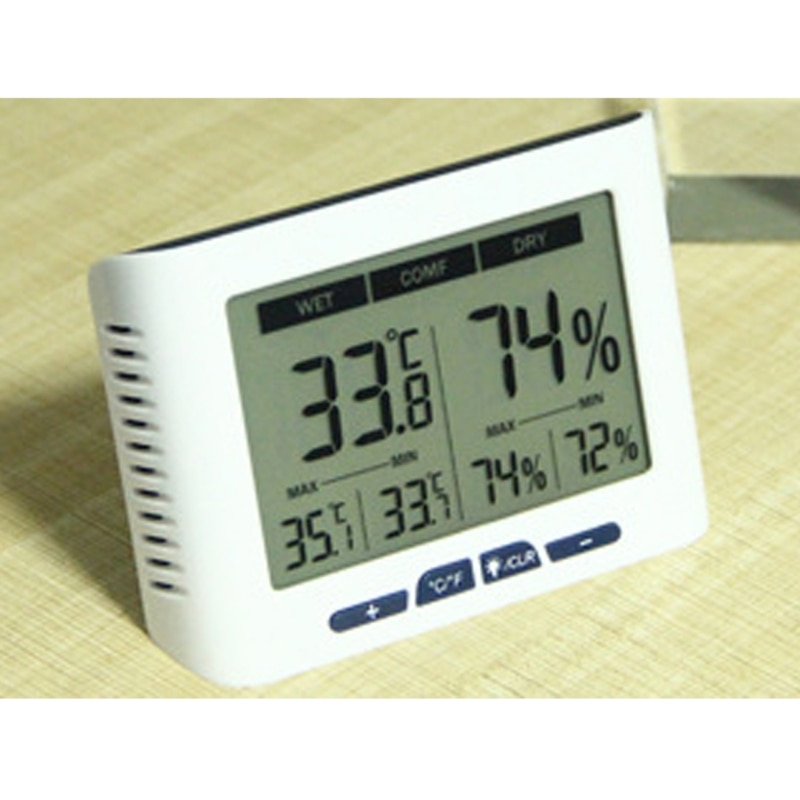 Digital LCD Hygrometer Indoor Thermometer Desktop Thermometer with Temperature & Humidity Monitor for Home Garage Wine Cellar
