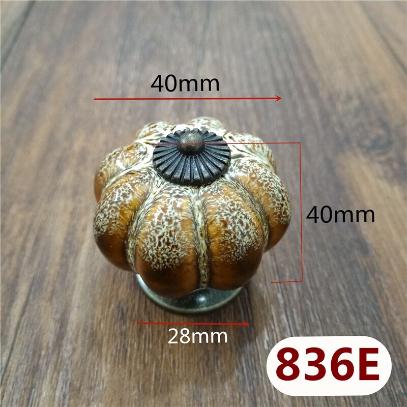 5 st / pack 40mm pumpa keramik knopp vintage färgglada byrå dörrknopp zink legering köksmöbler handtag skåp låda dra: Stil e  x 5 st