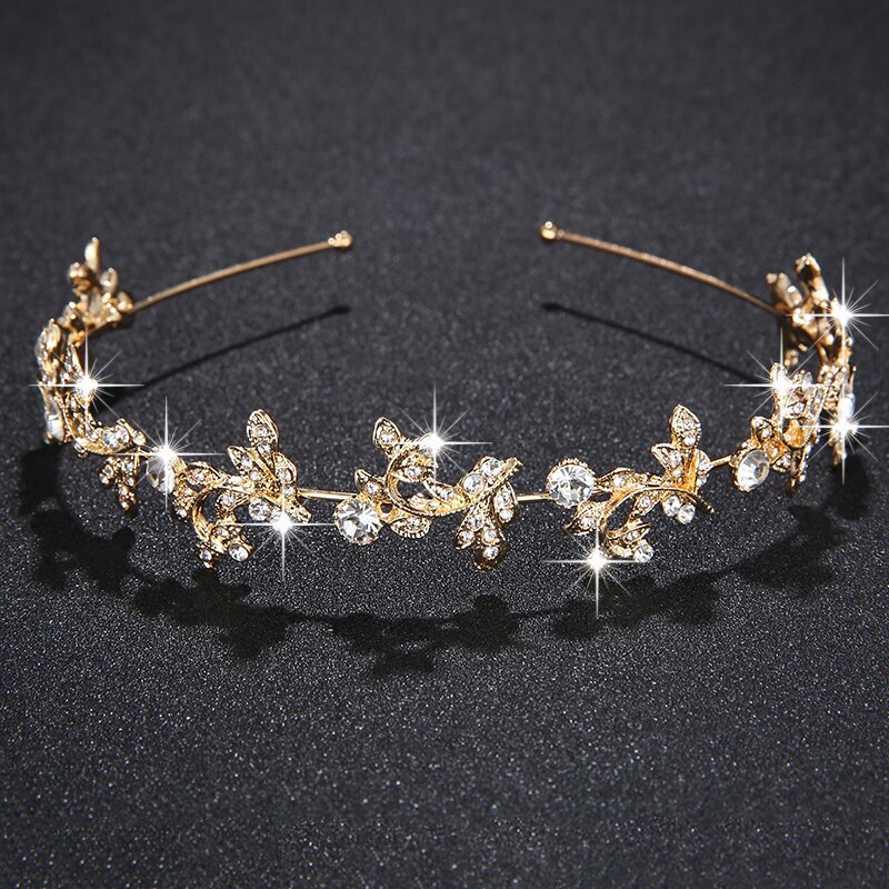 Vendita calda di Cristallo Perle Della Lega Diademi e Corone Da Sposa Copricapo Da Sposa Accessori Per Capelli Gioielli Bride'Tiaras Hairbands