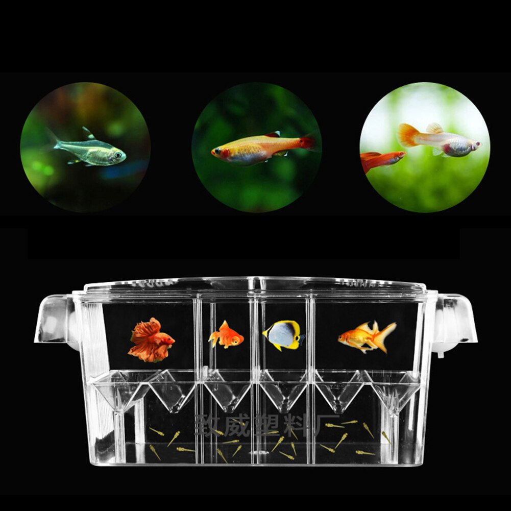 Transparent Aquarium Floating Breeding Box Guppy Betta Double Layer Fish Tank For Breeding Hatchery Isolation