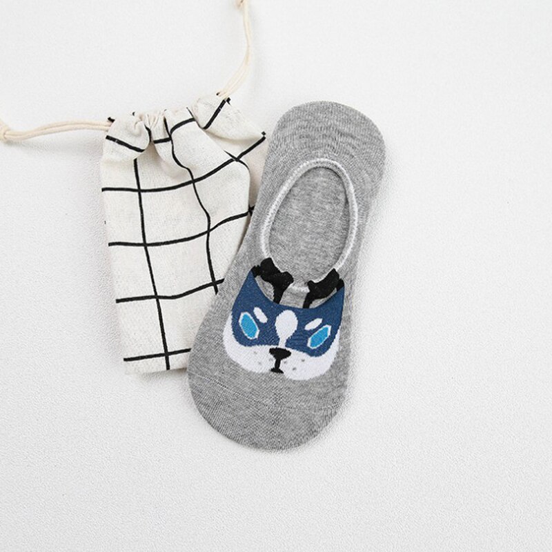 Cute Doggy Antiskid Socks Super addorableWomen Cute Doggy Antiskid Socks Super Addorable Shallow Mouth Invisible Socks Invisible: 05