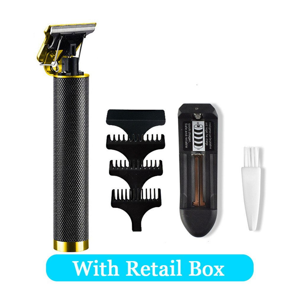 Cortadora de pelo sin cable, cortadora de cuchillas, maquinilla eléctrica para cortar el pelo, afeitadora de cerámica de 0mm: gold
