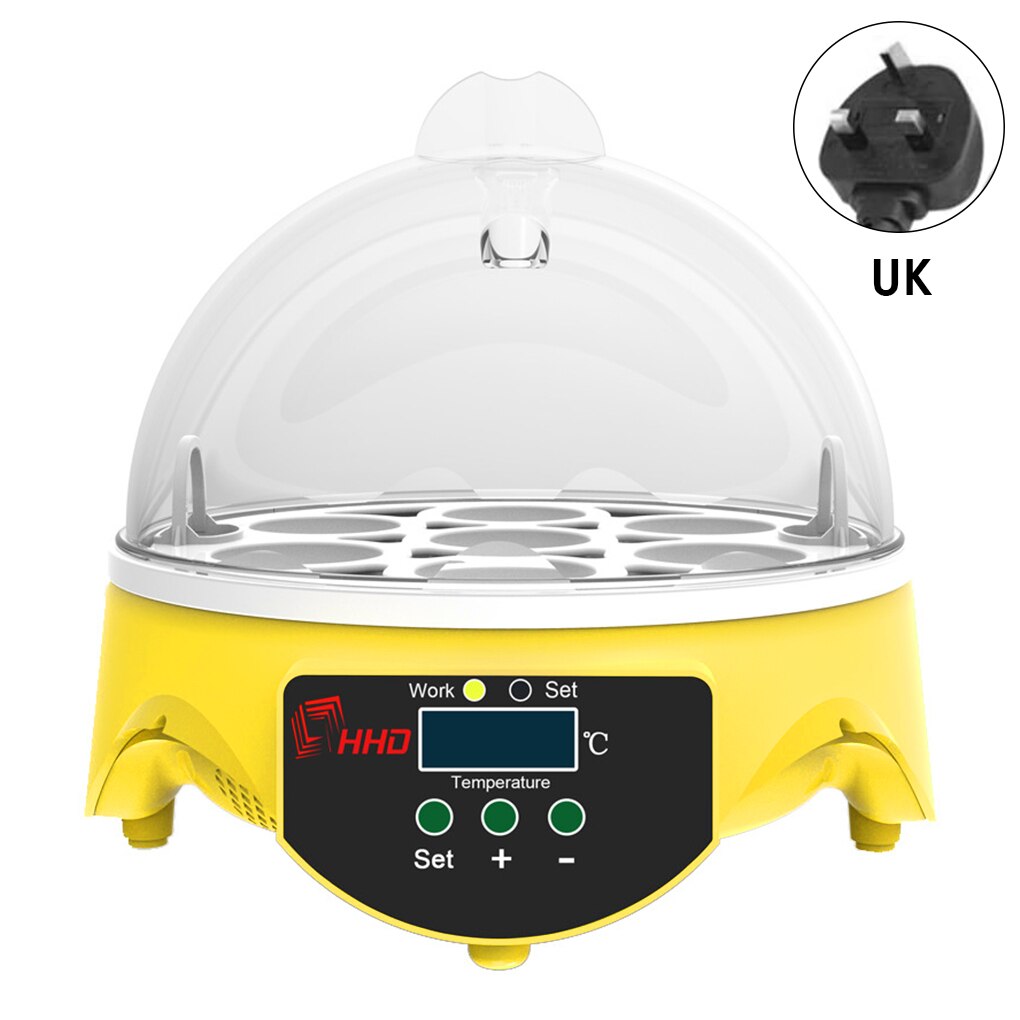 7 eier Inkubator Huhn Enten Ei PID Automatische Hatcher intelligente Temperatur Kontrolle Schlüpfen Maschine uns/UK/EU/AU Stecker: UK Stecker