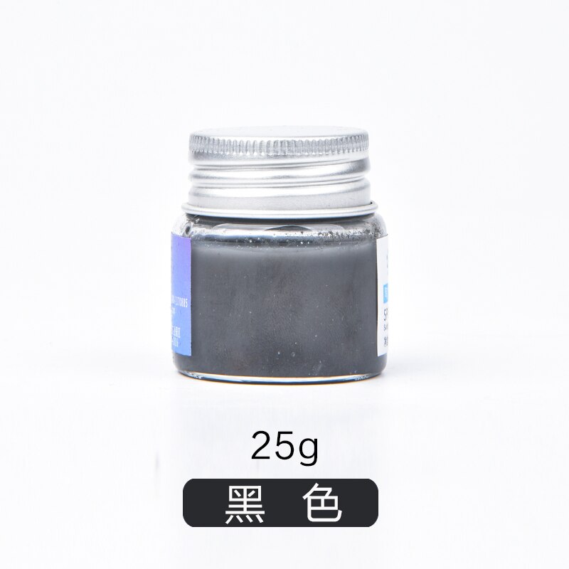 Pigmentos de colores de cerámica para pintura, herramientas de alfarería para pintura con bajo esmalte , pintados a mano, 25ML: Black