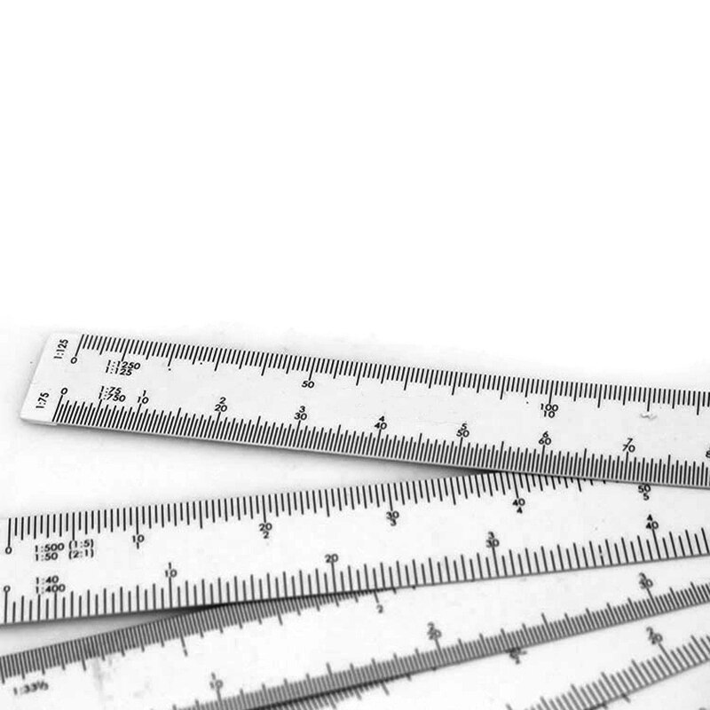 Foldable Fan Scale Engineering Architects Multiscale Plastic Rulers Measuring Scale Ruler Drawing Tool for Engineering Architect