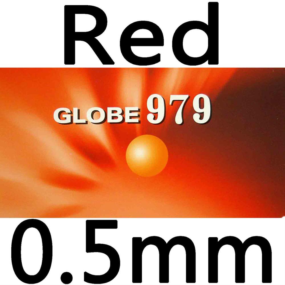 Original Globe 979 long pips out table tennis rubber with soft sponge for racket paddle ping pong: Red 0.5mm