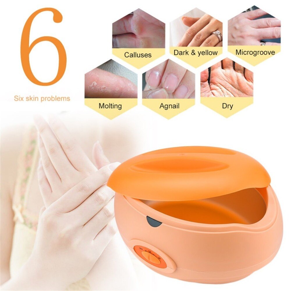 1 L Paraffine Kachel Therapie Bad Wax Pot Warmer Schoonheidssalon Spa Wax Heater Apparatuur Keritherapy System Oranje 220-240V