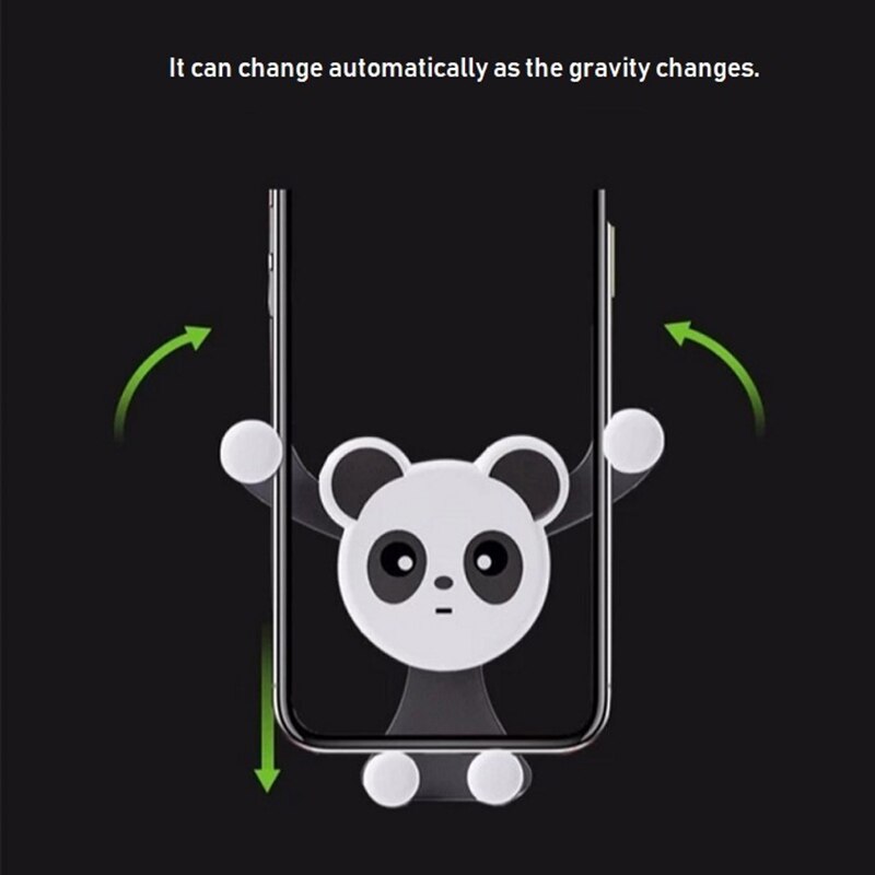 Universal Cute Panda Car Smartphone Stand Holder Car Air Vent Mobile Phone Holder S55