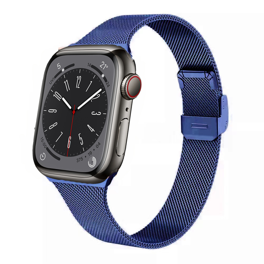 Bracelet milanais pour Apple watch 10 42mm 46mm 9 8 7 45mm 41mm 6 5 4 3 SE 40mm 44mm bracelet en métal pour iWatch Ultra 2 1 49mm: Noir gris / 14mm