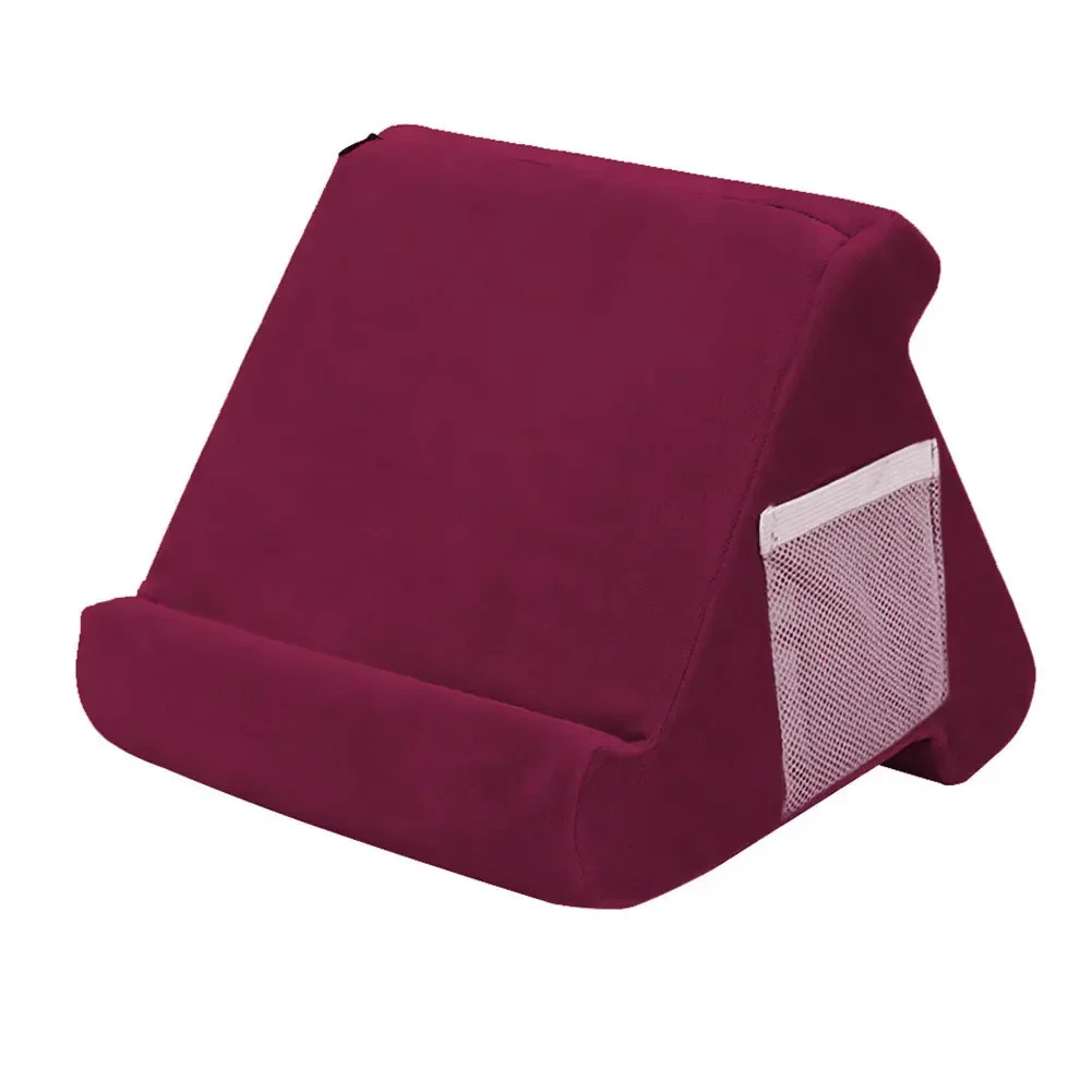 Multi-angle Soft Pillow Stand Holder Lazy Lap Stand for iPad Smartphone Tablet eReader Books Magazines Bracket Holder: Red