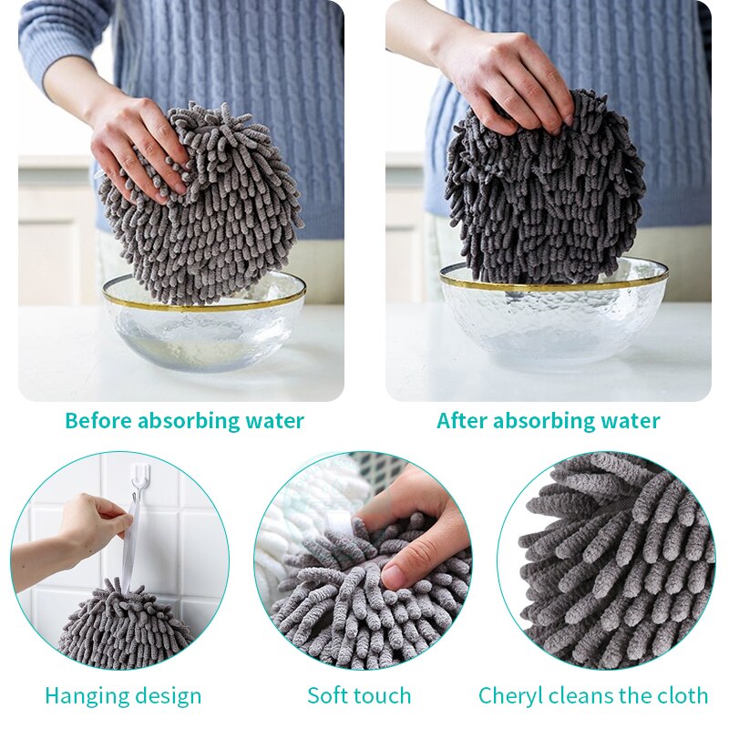 Wipe Hands Towel Ball Super Absorbent Fast Drying Soft To The Touch Prevent Bacterial Growth Health Bathroom Accessories