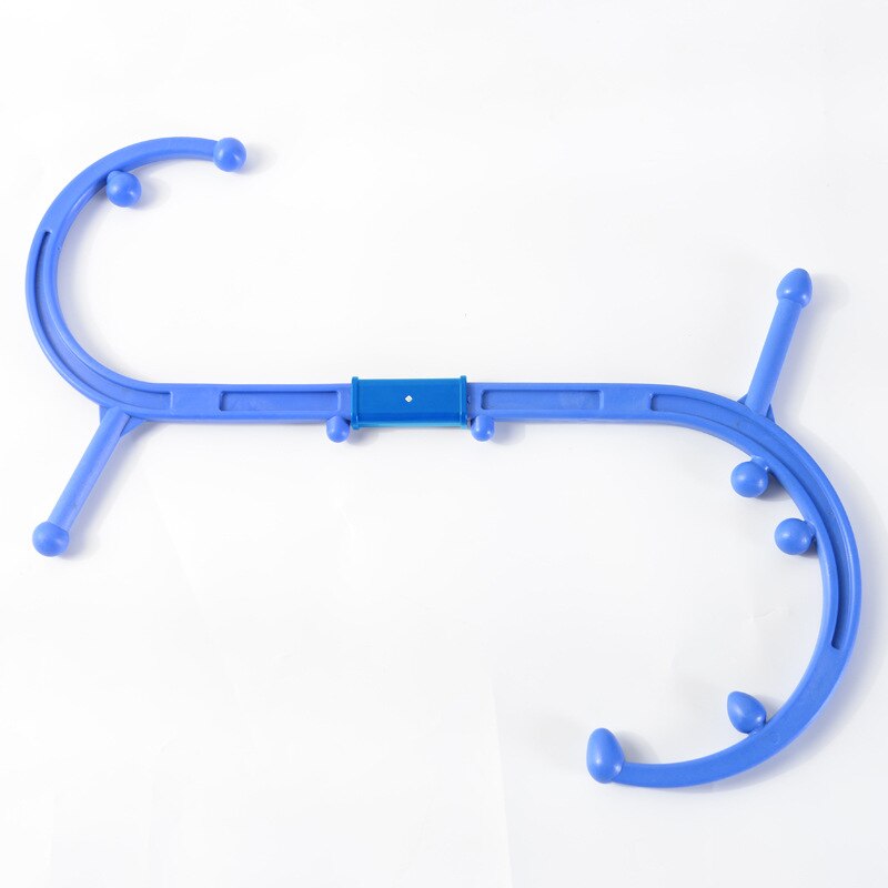 Masajeador automático con punto de disparo, gancho en forma de S para alivio muscular corporal, masajeador de espalda Original, herramientas terapéuticas: blue