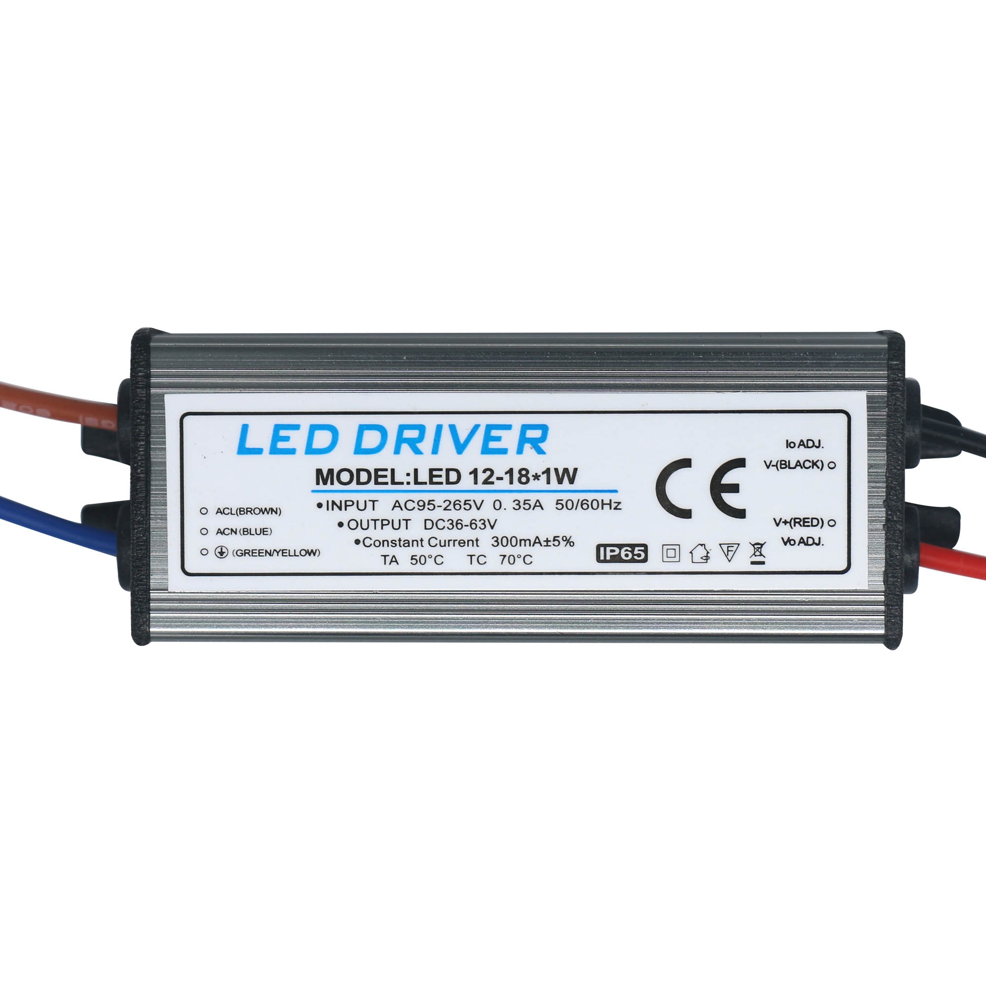 Controlador LED impermeable, fuente de alimentación de voltaje constante, transformadores de iluminación para lámpara LED, 1-3W 4-7W 8-12W 25-36W 300mA