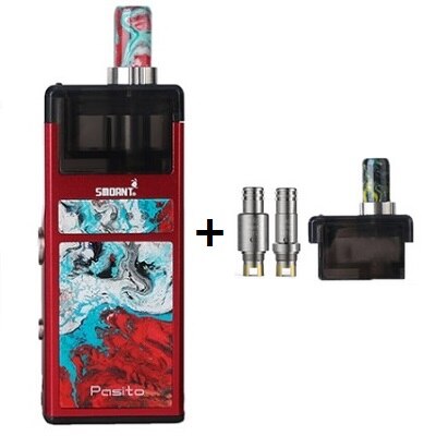 在庫オリジナル Smoant Pasito Pod キット 25 ワット 1100mAh Mod 3 ミリリットル空のカートリッジメッシュ 0.6ohm/Ni80 1.4ohm コイル気化器 VS オリオン: 紫