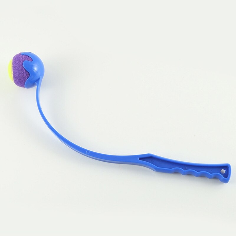 Dog Ball Launcher Pet Fetch Toy Tennis Ball Thrower Barbell Molar Interactive R9JC