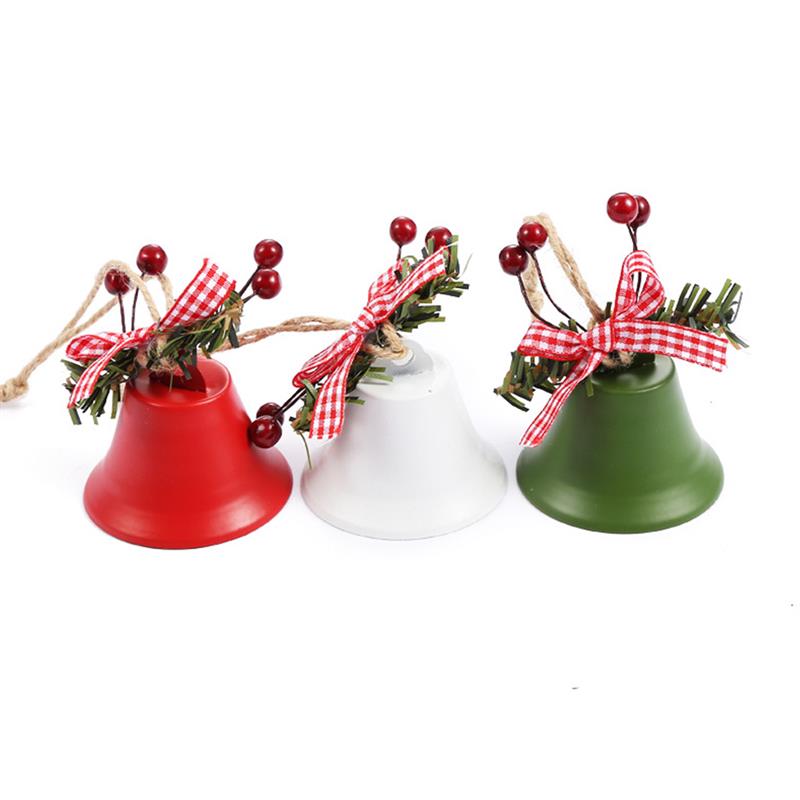 3Pcs DIY Christmas Tree Craft Metal Snowflake Jingle Bell Beads Merry Christmas Bell Christmas Tree Ornament Decoration: 01