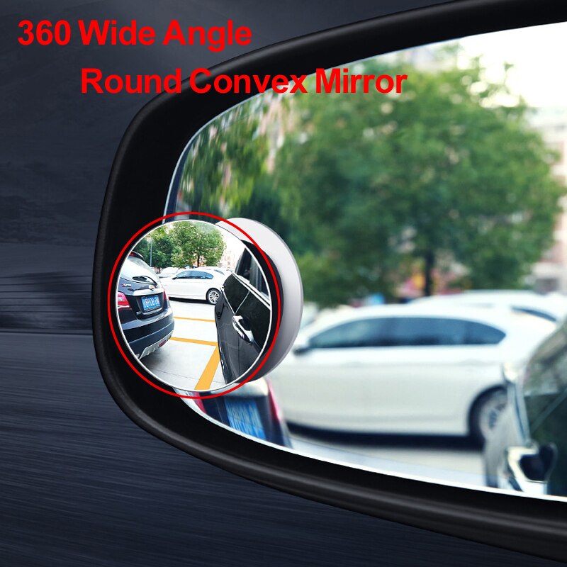 Universele Auto Bolle Spiegel 360 Graden Rotatie Verstelbare Framless Dodehoekspiegel Auto Ronde Glas Bolle Achteruitkijkspiegels