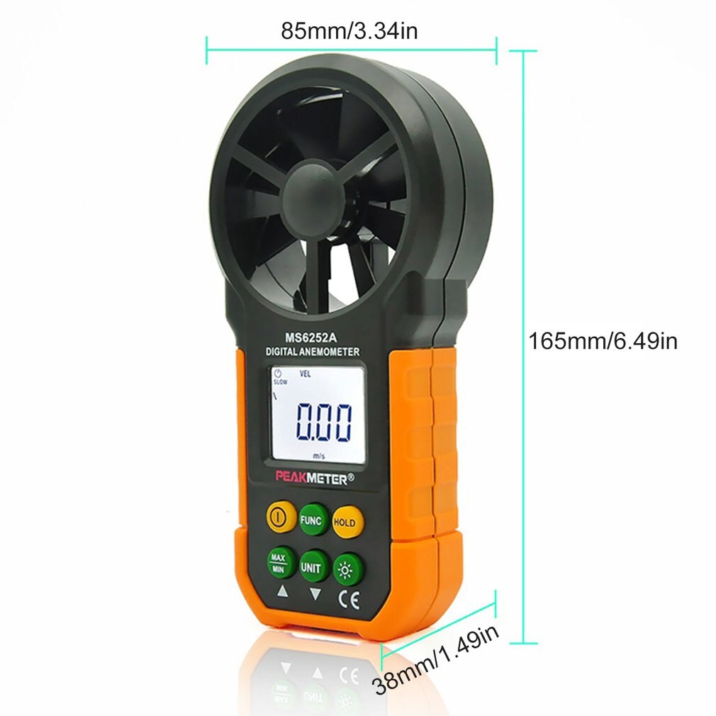 PM6252A,Anemometer, Windsnelheid Meter,Air Volume Meter,Air Volume Meten Meter Plastic Maximale, minimum 1 1Set
