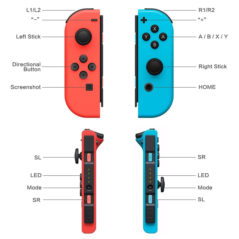 Wireless Joy-Con Controller For Nintendo Switch /Lite/OLED Gamepad Joystick