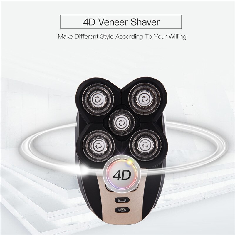 5 In 1 Grooming Kit Wasbare 5 Hoofden Elektrisch Scheerapparaat Usb Oplaadbare Scheerapparaat Scheerapparaat Voor Mannen Snijmachine Baard Waterdicht p50
