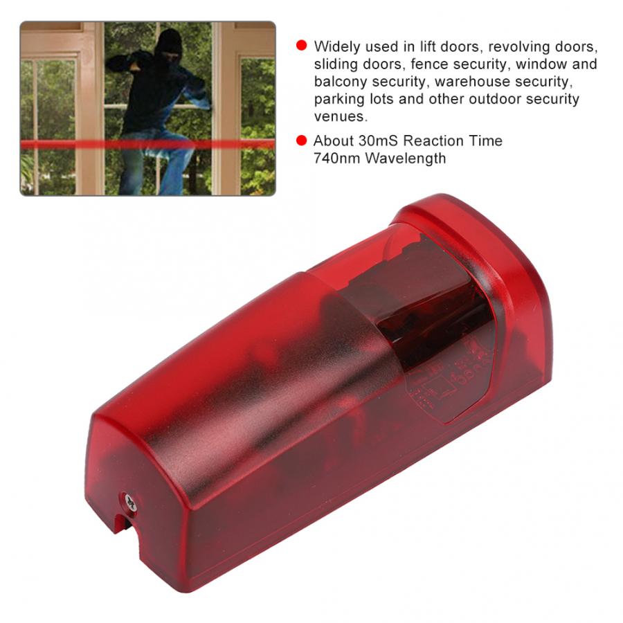 Infrared Photoelectric Beam Sensor Barrier Detector Alarm System for Revolving Sliding Automatic Door Photoelectric Beam Sensor