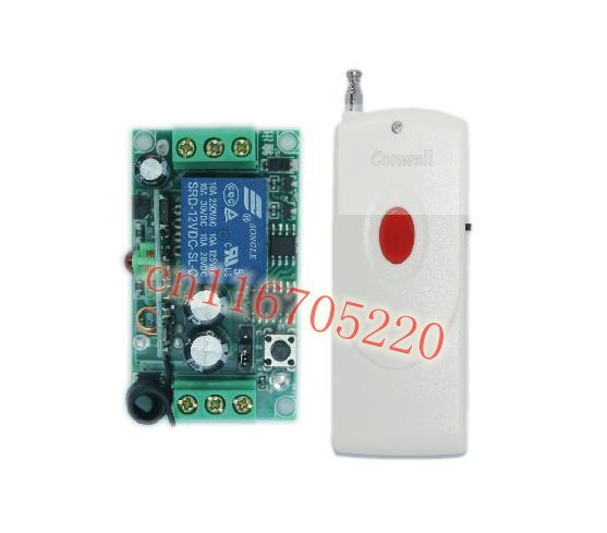 Long Distance 1000M DC 12V 10A 1CH Wireless Remote Control Transmitter Receiver Modul Toggle Momentary 1Relay Switch