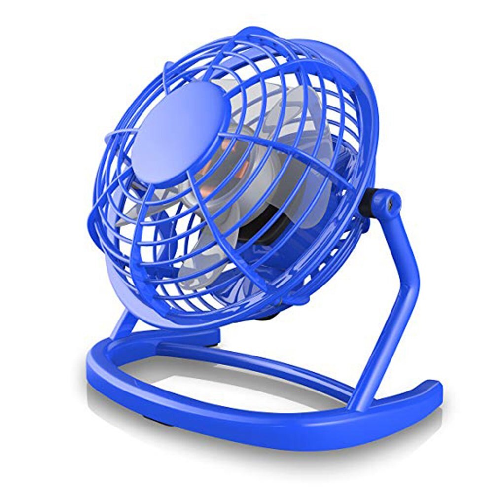 Mini Ventilador USB portátil de escritorio Mini Ventilador súper silencioso Coolerfor Ventilador pequeño aire acondicionado ordenador portátil Laptop oficina en casa: Blue