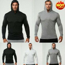 Sudadera con capucha fina de gimnasio de manga larga para hombre sudadera Casual de manga larga para Hombre Sudaderas con capucha de gimnasio Fitness