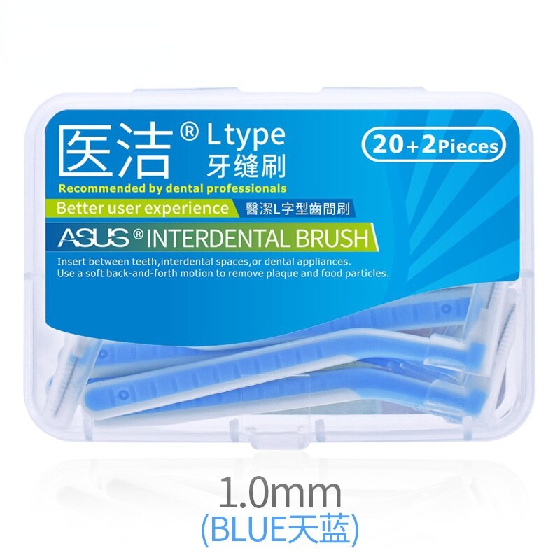Interdental Brushing Interdental Brushing Braces Tooth Gap Cleaning Adult Children Straightening L-shaped Tooth Gap Brush 20+2: Orange