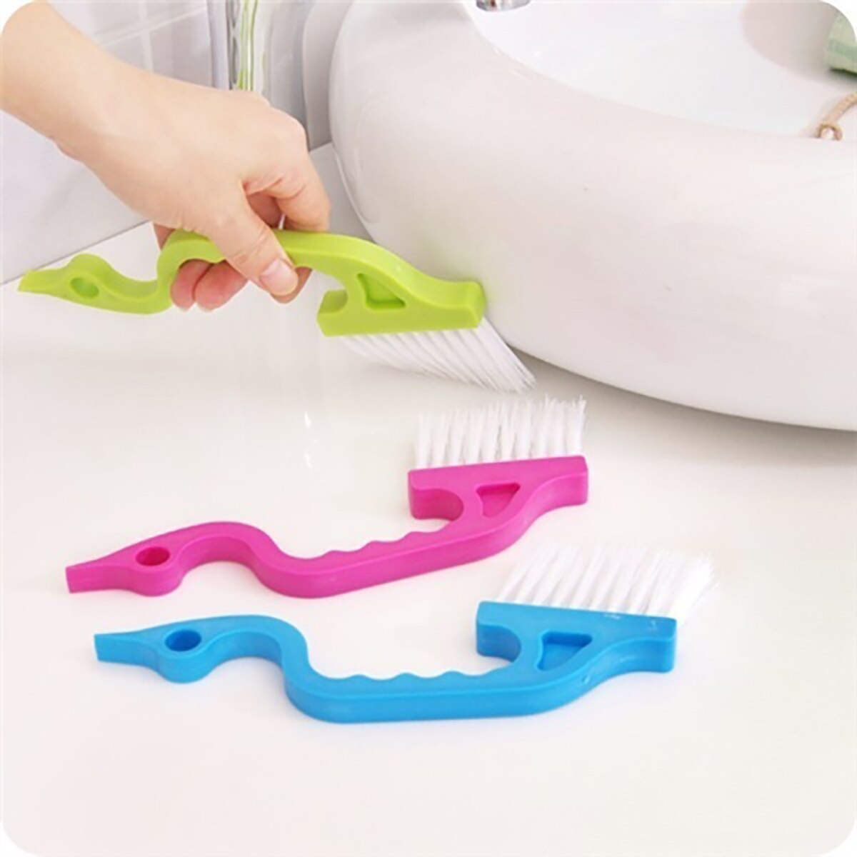 Brush Air Louvers Brush Tube Hand-held Slit Trench Doors Cleaning broom Random Color