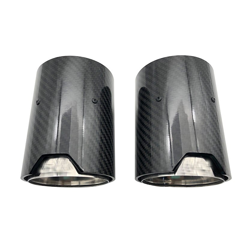 Embout d'échappement en Fiber de carbone véritable, pour tuyau d'échappement M Performance M2 F87 M3 F80 M4 F82 F83 M5 F10 M6 F12 F13 X5M X6M