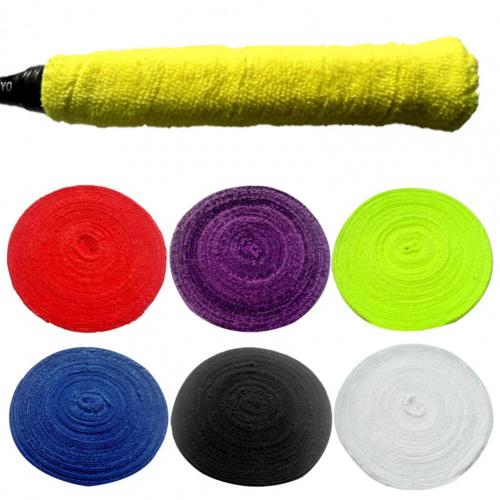 Badminton Tennis Racket Handle Grip Absorb Sweat Anti-slip Wrapping Towel Band Fishing Skidproof Sweat Band grip: Blue