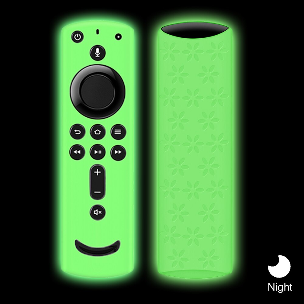 Beschermende Fire Tvs Silicone Case Cover Siliconen Sleeve Shockproof Anti-Slip Vervanging Voor Tv Stick 4K Afstandsbediening: Glow Green