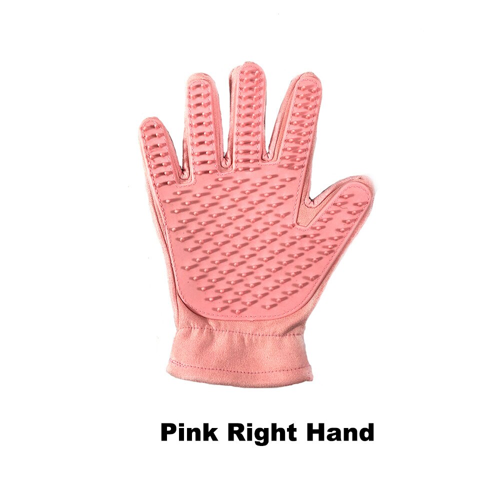 Katze Pflege Handschuh für Katze Kamm für Haar Kardieren Gute für Katzen Zubehör Produkte für Haustiere Salon Pinsel Gatos Accesorios: verdicken Rosa Rechts