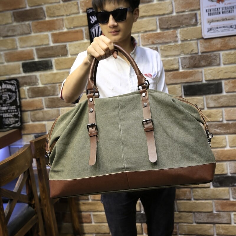 Casual Grote Capaciteit Reizen Mannen Messenger Bags Draagbare Handtas Multifunctionele Schoudertas Canvas Vintage Satchel Bag
