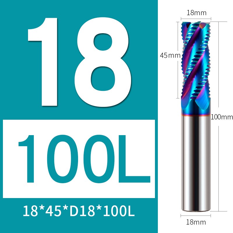 HRC65 Rough Skin Tungsten Steel Milling Cutter 3MM To 20MM CNC Milling Cutter Special Milling Cutter For Steel Roughing