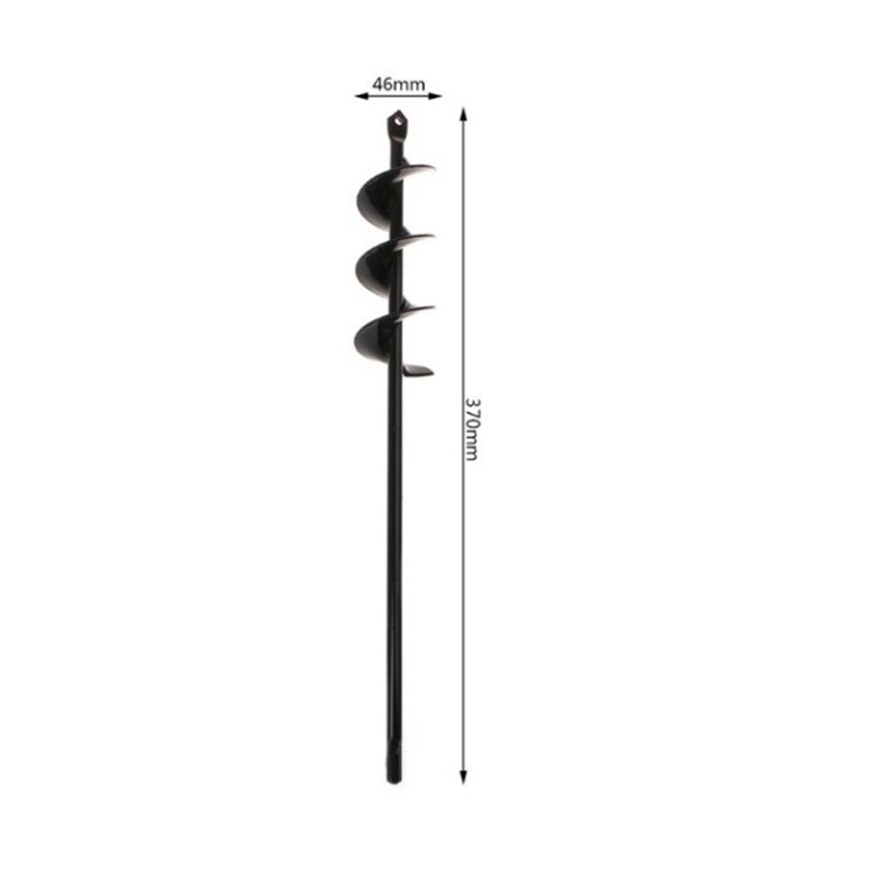 Taladro de tierra directo de tallo corto, broca de tallo de planta giratoria para excavación, jardín, verduras, pino: 4.6x37cm
