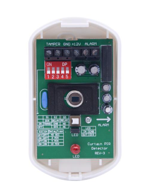 Wired Curtain PIR Detector Ceiling Window Passive Infrared Motion Sensor Detector For All Wired Alarm System