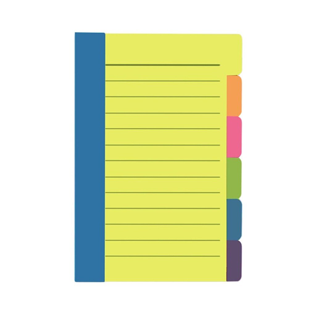Pad klistermærker brevpapir klistermærke kontor skoleartikler farverige noter assorterede neonfarver klistermærker med 60 lineal noter: Default Title
