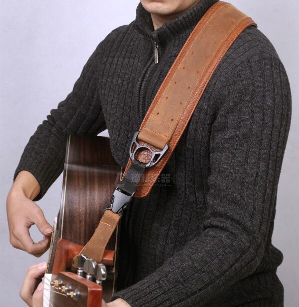 Pyloon Gitaar Dirigible Lederen Gitaarband Verstelbare Fit Akoestische/Elektrische Gitaar of Bas