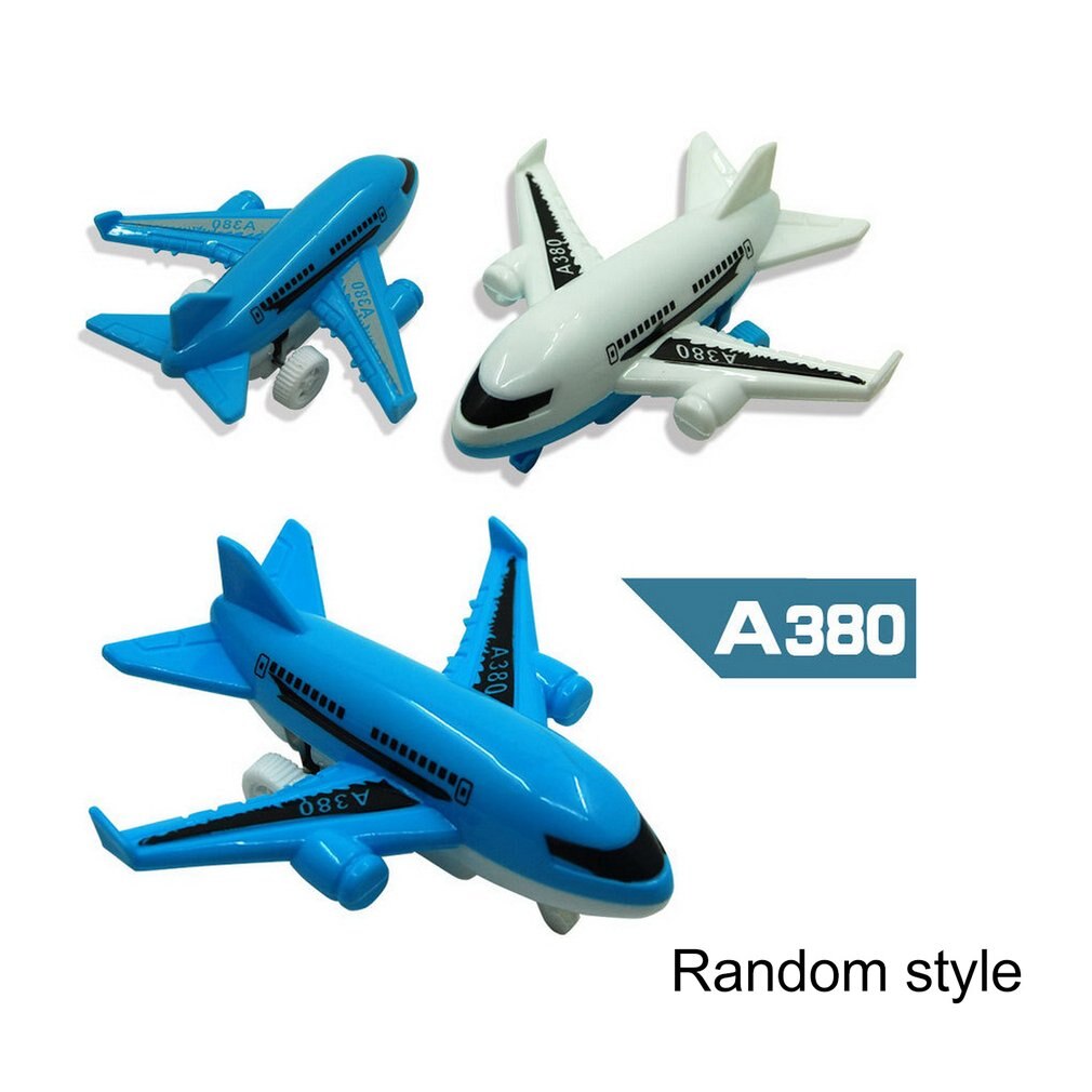 6pcs/set A380 Pull Back Aircraft Resistant To Falling Infant Toys Small Aircraft