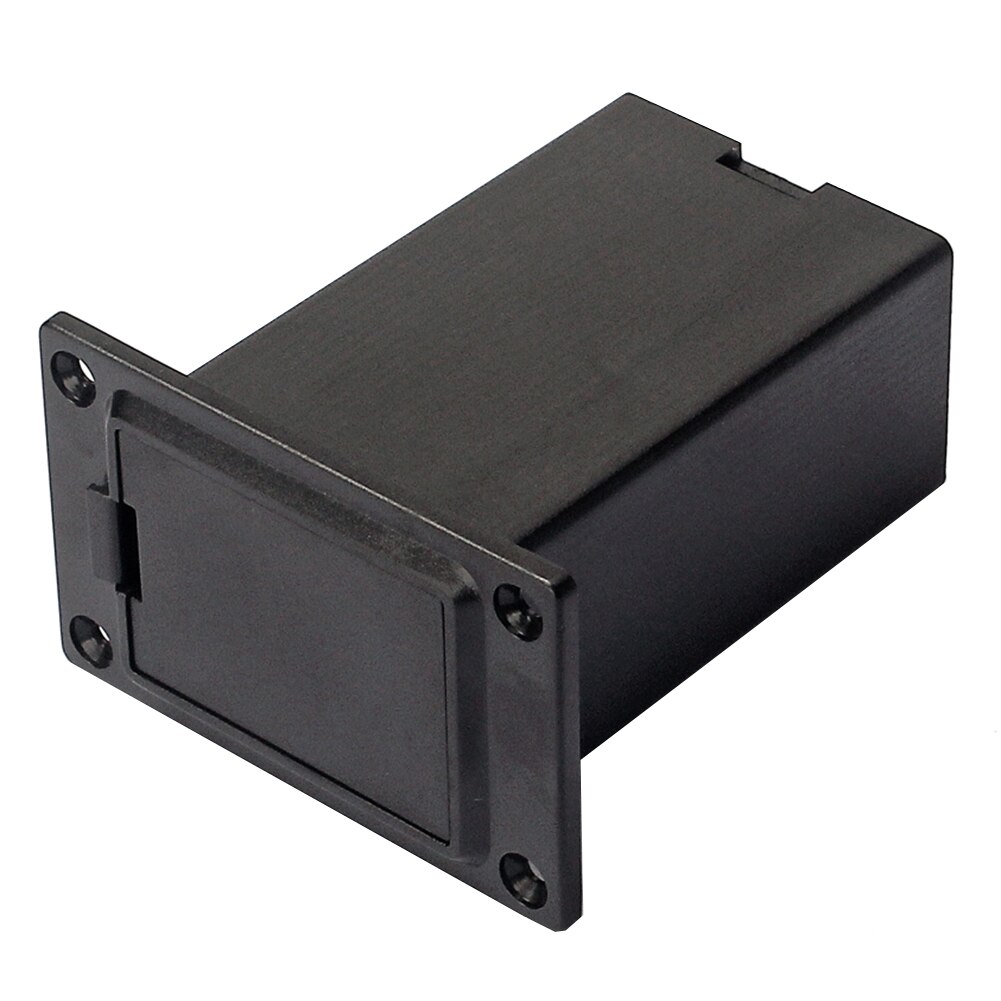 1Pc 9V Batterij Zwarte Houder Case Box Compartiment Cover Gitaar Bas Pickup