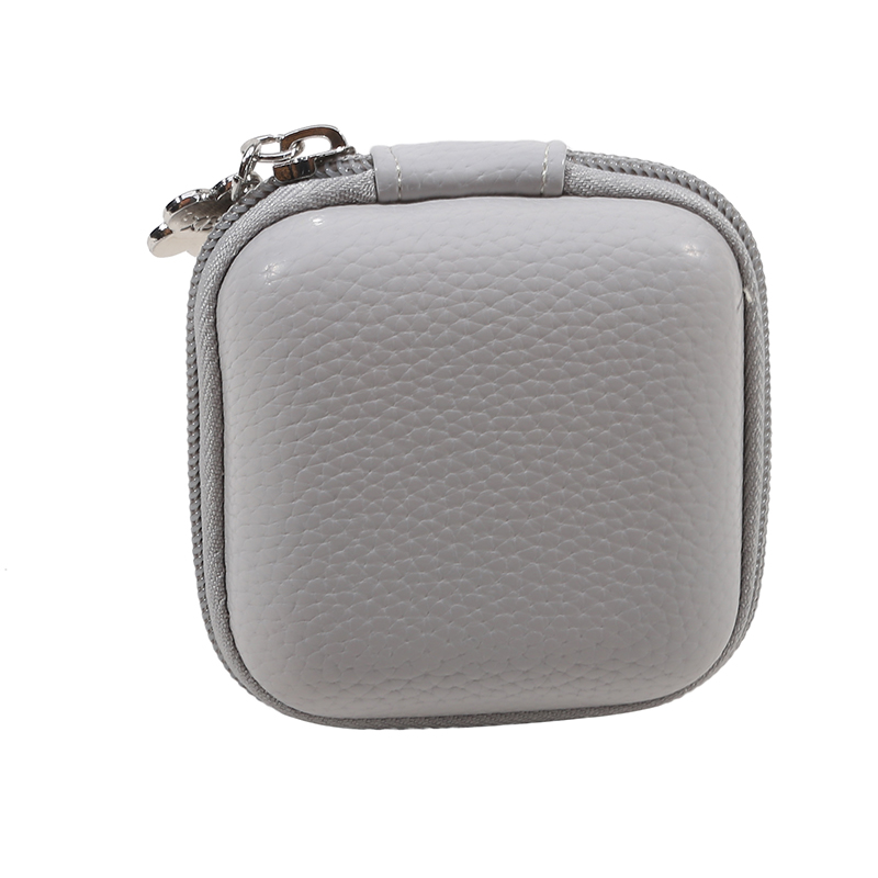 Sac de rangement portable en cuir Élpour gadgets numériques, mini coque rigide, étui de chargeur pour écouteurs, câble de données, évaluation de disque U: Rouge