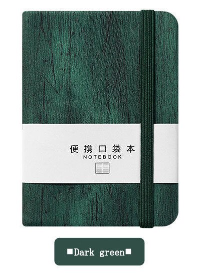 A6/A7 Pocket Notebook Portable diary Notepad Journals notebook agenda 2022 planner записная книжка office school supplies: Dark green / A6