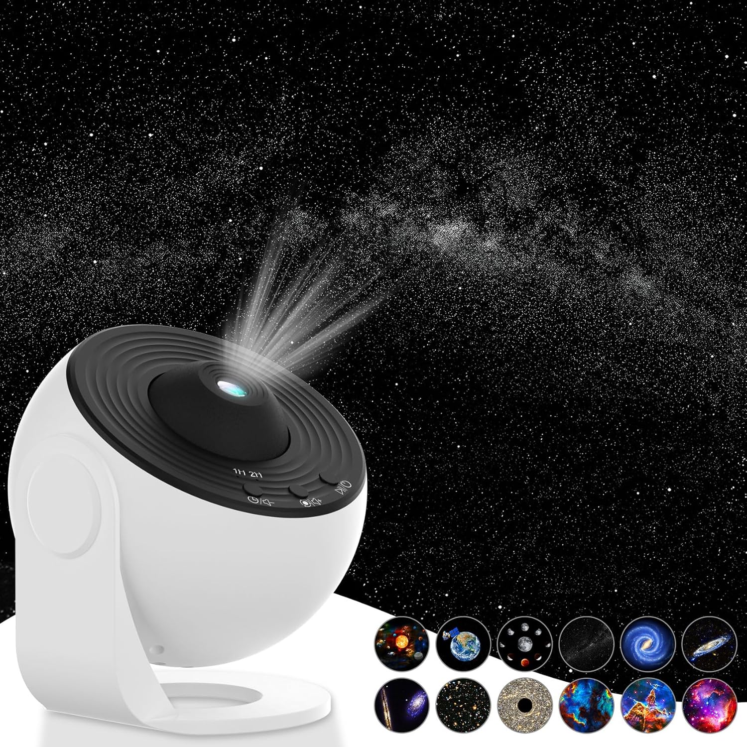 Galaxy Projector for Bedroom HD Image Star Projector 13 Film Discs kids Planetarium Projector with 360° Rotating and 1/2h Timer